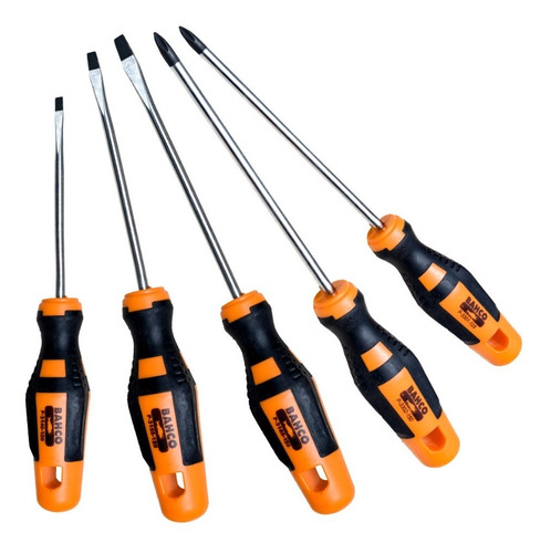Imagen 1 de 12 de Kit Juego Destornilladores Bahco 5 Piezas Premium Ergonómico