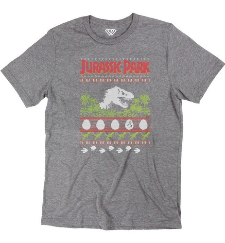 Playera T-shirt Jurassic Park Navidad 2