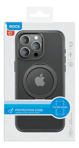 Capa Magsafe Guard Ring Da Rock Para iPhone 15 Pro 6.1 Cor Preto Liso