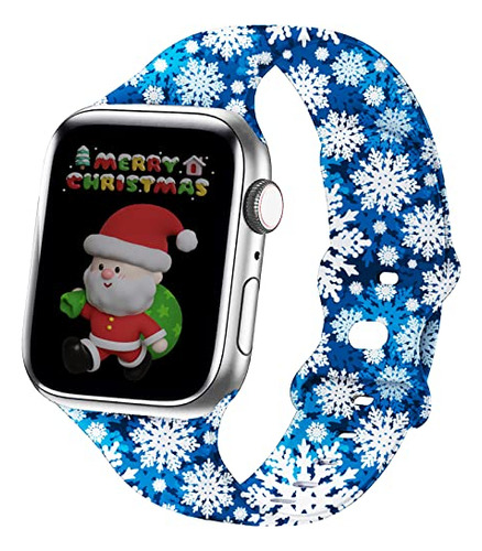 Bandas De Silicona De Navidad Compatible Con Apple Watch 42m