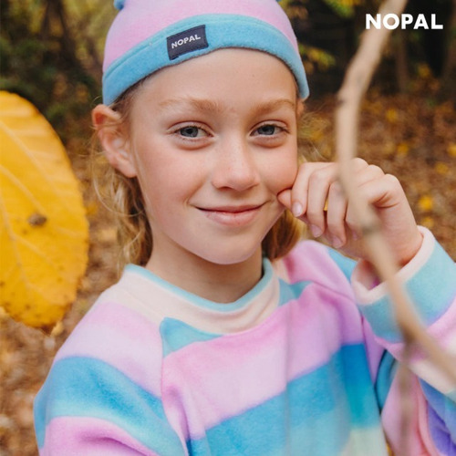 Imagen 2 de 10 de Buzo Micropolar Nopal Infantil Hoodie Juvenil Suave Abrigado