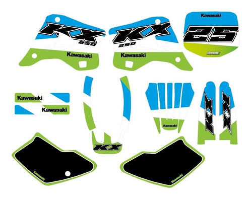 Calcomanias Stickers Kawasaki Kxf 250 450 2009 Al 2012