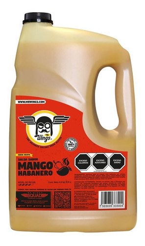 Salsa Mango Habanero Para Alitas 4.2 Kg Al Mejor Precio
