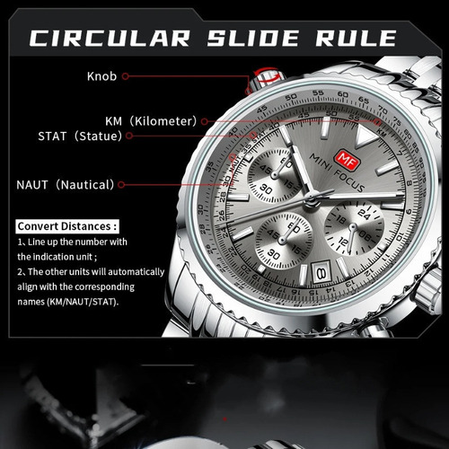 Reloj Luminoso Con Cronógrafo De Lujo Mini Focus