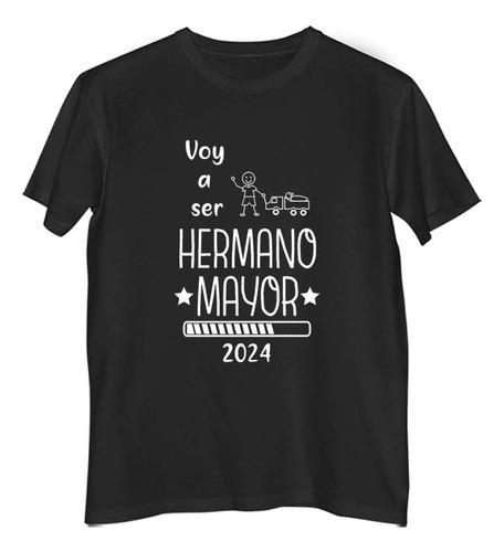 Remera Niño Color  Voy A Ser Hermano Mayor 2024