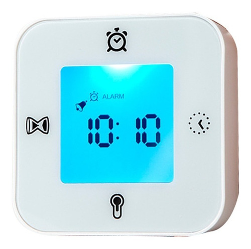 Reloj Electrónico Panel Digital Led Alarma Fecha Temperatura Color Blanco