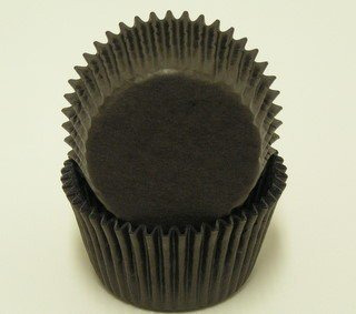 50 Mold Para Cupcake Negro Hornear Tamaño Estandar