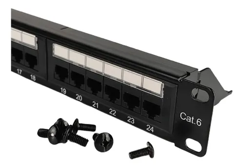 Rack Gabinete 5ru Fondo 40 Pared + Patch Panel 24 Cat 6