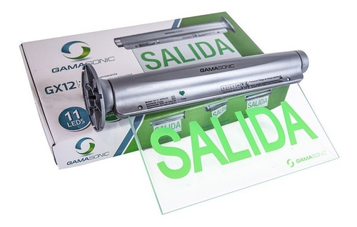 Imagen 2 de 5 de Cartel Salida De Emergencia Autónomo Led Gx-12