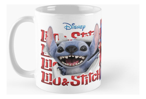 Taza Cerámica Stitch Película . Envíos Blanco Stitch