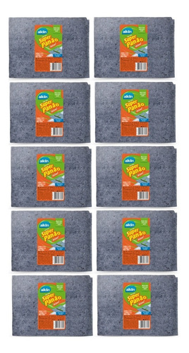Imagem 1 de 1 de Kit 10 Pano Super Panão P/ Pisos Chão 60x90cm Alklin