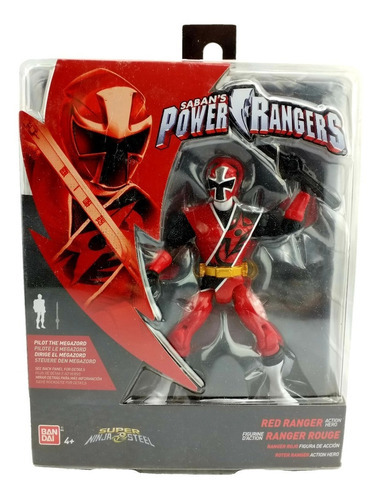 Power Rangers Super Ninija Rojo 14 Cm  Bandai 