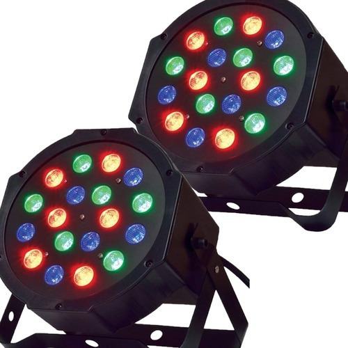 Pack X2 Luz Proton 18 Led Efectos Luces Rgb Audioritmico Dmx Dj Profesional Colores Programable Fiestas Eventos Salon