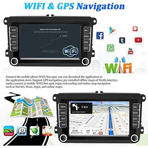 Estereo Vehiculo Android 7 Para Vw Seat Skoda Cable Auto