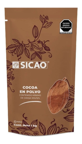 Cocoa En Polvo Sicao 1kg, Marca Barry Callebaut