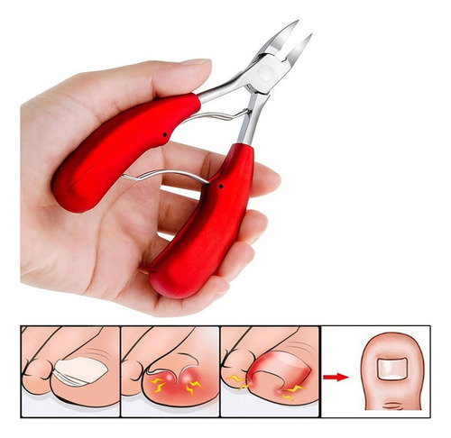 Alicate Corte Unha Profissional Multiuso Bico Àguia Cabo Red