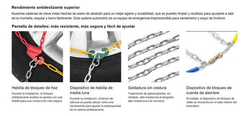 Cadenas Para Nieve Y Hielo De Fácil Montaje Kn120 C/maleta.