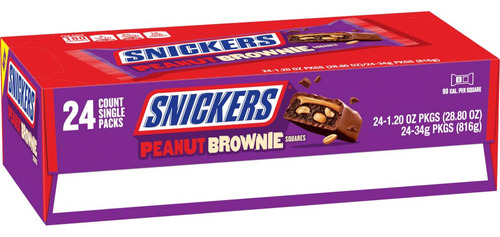 Snickers Peanut Brownie Squares - Barra De Caramelo De Choco