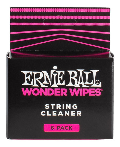 Paños Limpia Cuerdas Guitarra Ernie Ball Wonder Wipes Set X6