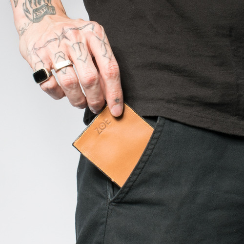 Carteira Masculina Couro Legítimo Porta Cartão Zoe Cor Preto Desenho Do Tecido Couro Legítimo Liso