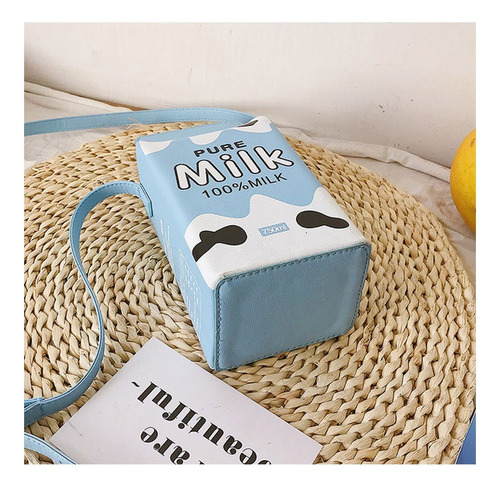 Bolso De Hombro En Forma De Caja De Leche, Lindo Y Divertido