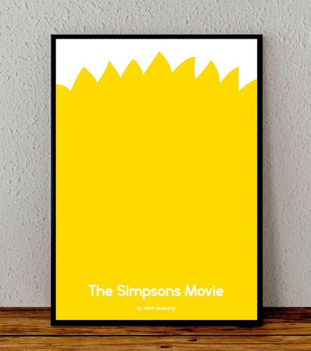 Cuadro 33x48 Poster Enmarcado Los Simpson La Pelicula Fox