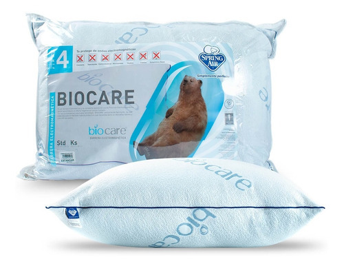 Almohada Spring Air Bio Cuidado Barrera Electromagnética Color Blanco