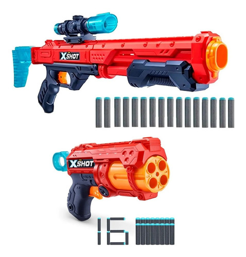 Combo Scope Rifle Escopeta Lanza Dardos + Pistola X Shot