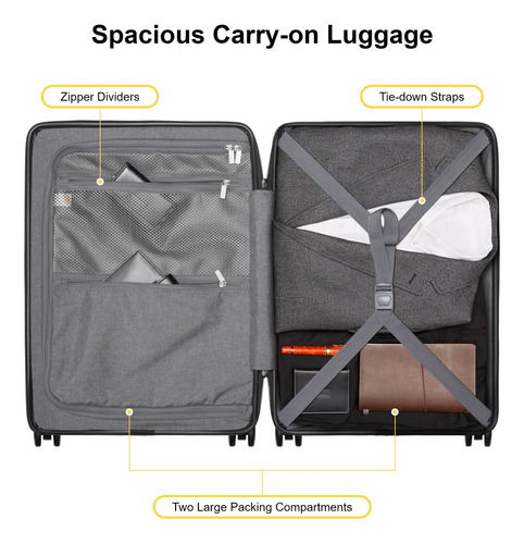 Level8 Carry -on Luggage Con Compartimento, Una Maleta De De