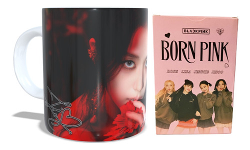 Combo Mug + Photocards Blackpink Caja X 55 Cartas Kpop Lomo