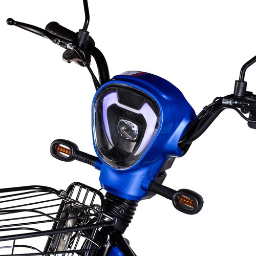 Mini Scooter E Bike Wehawk 500w 48v 40 Km Autonomia Sem Cnh Cor Azul-escuro