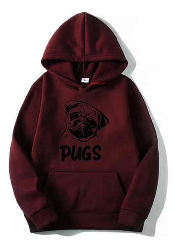 Ha Sudadera Con Capucha De Algodón Con Estampado De Pug