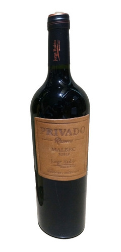 Vino Privado Malbec Jorge Rubio X 750 Ml