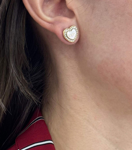 Arete Guess Jube04035jwygt/u De Acero Quirúrgico Dorado - 2 X Pack