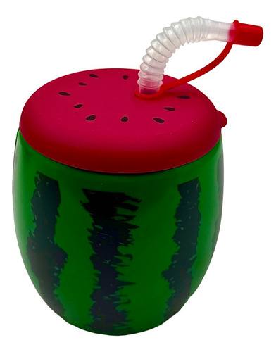 6 Cilindro Botella Vaso De Agua Sandía 900 Ml