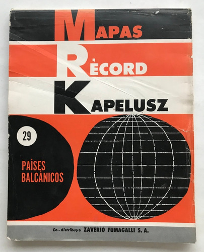 Antiguo Block Mapas Escolares N° 29 Paises Bal Kapelusz 1963