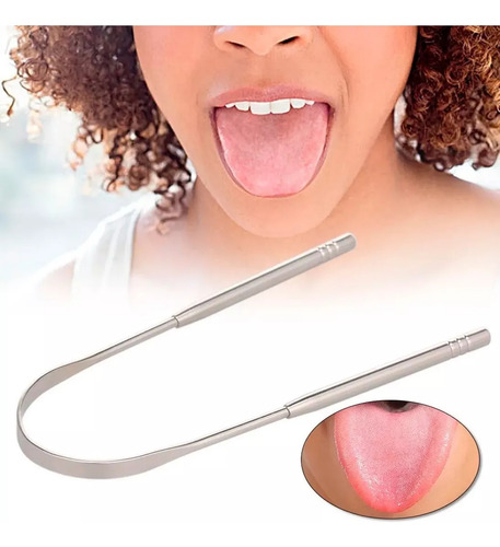 500 Limpiador De Lengua Acero Inoxidable Limpieza Bucal Color Plateado