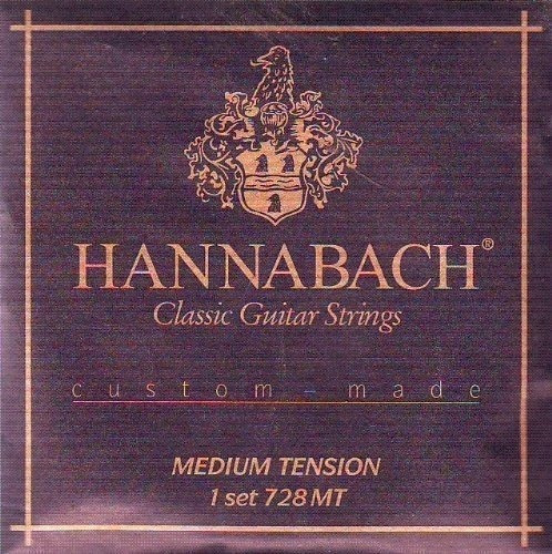 Hannabach Guitarra Clasica Tension Media Nylon Plateado