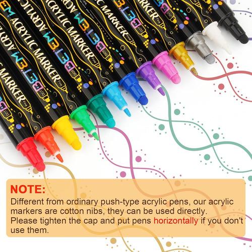 Marca De Doble Punta De 24 Colores
