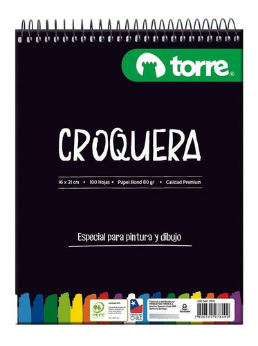 Croquera Tamaño Medio Oficio Anillado  100 Hojas Imagia