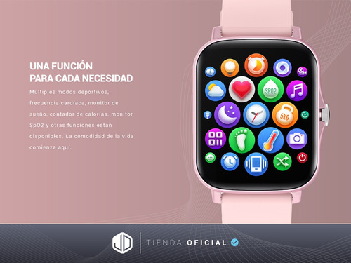 Smartwatch Reloj Inteligente Jd Baires Color Rosa 1.69 Spo2*