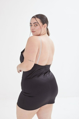 Vestido Con Stras Xxl Talle Grande Reales Fiesta