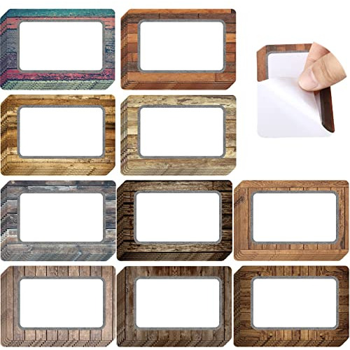 500 Etiquetas Adhesivas Nombre Farmhouse Rustic, Placas...