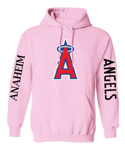 Sudadera Modelo Mlb Anaheim Angels Pink