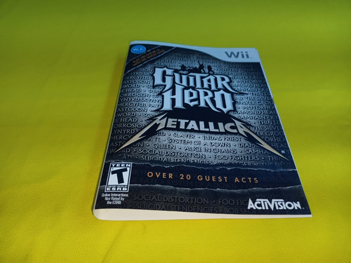 Portada Original Guitar Hero Metallica Wii