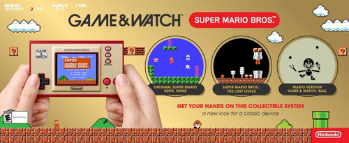 Nintendo Game & Watch Super Mario Bros. color rojo y dorado