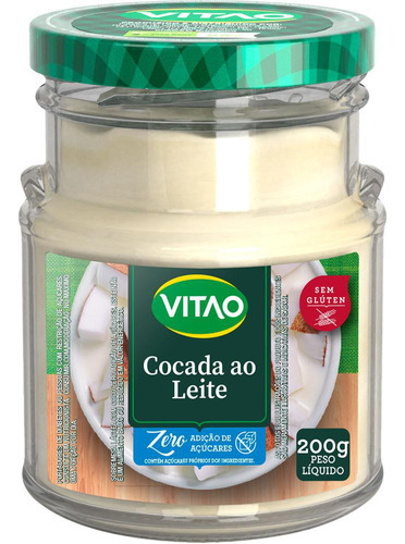 Cocada Ao Leite Zero 200g - Vitão