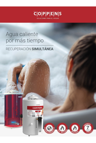 Termotanque Coppens Recuperación Simultánea Multigas 50l
