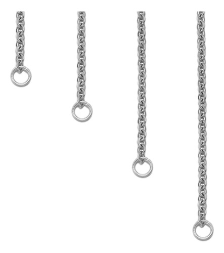 Extensores De Cadena De Cola Hebilla De Dos Plata 4 Piezas