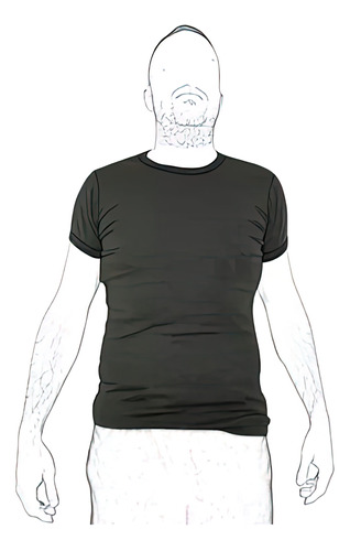 ( Moldes De Ropa)   Remera Slim Basica Hombre